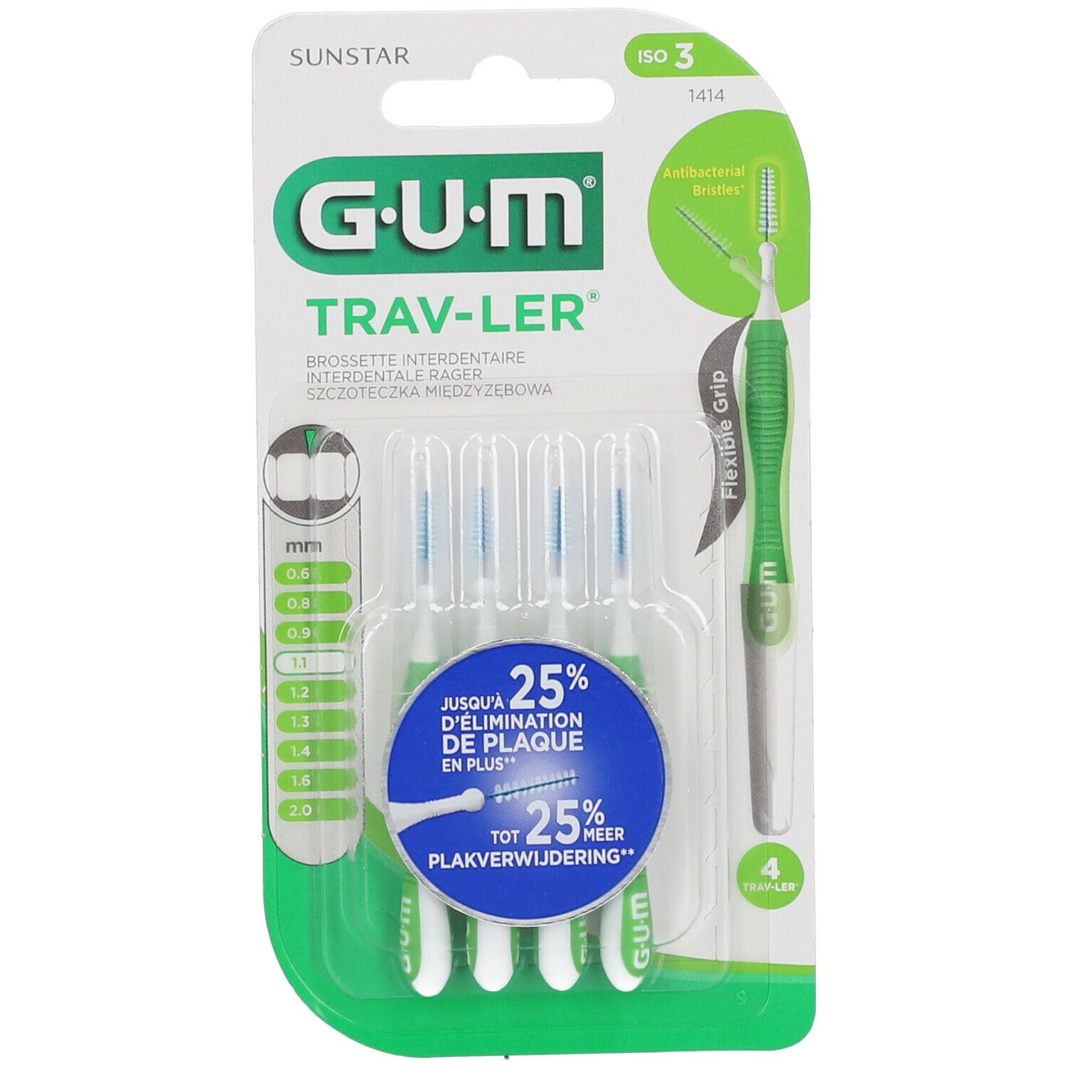 SunStar GUM Trav-Ler scovolino interdentale 1.1mm