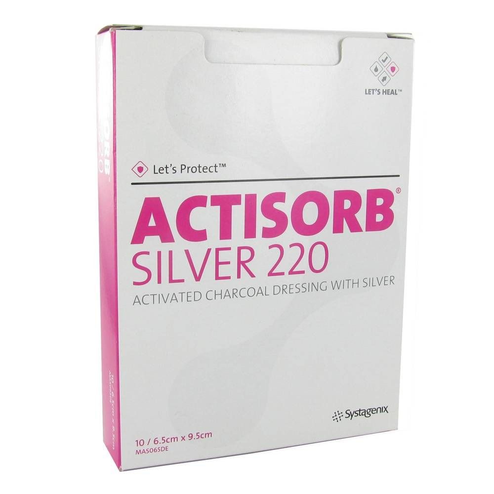 Actisorb Silver 220 9,5 cm x 6,5 cm