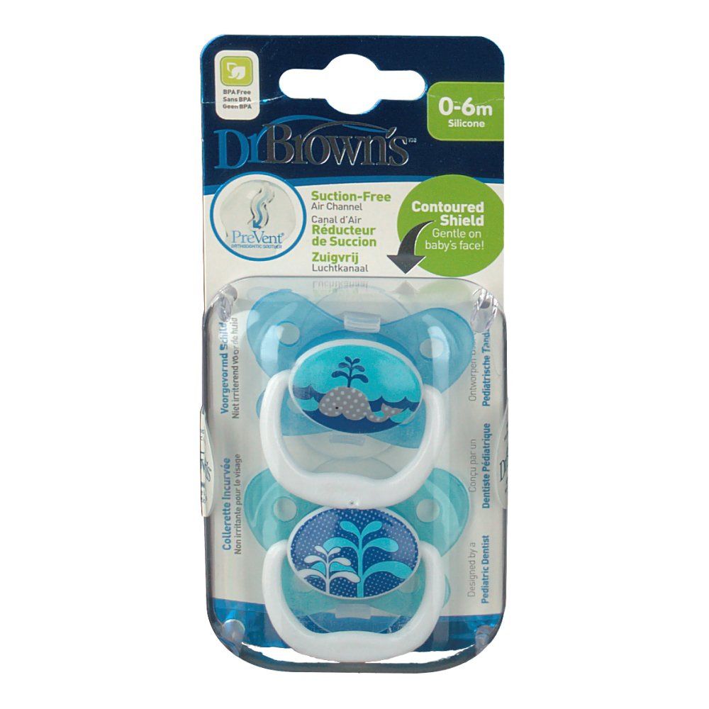 Dr Brown Pacifier Blue 06 Months shopfarmacia.it