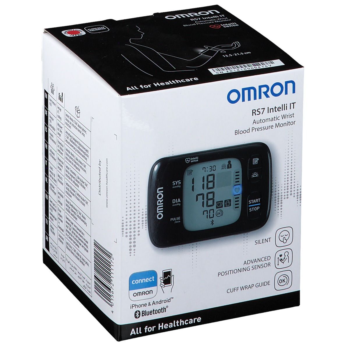 Omron RS7 Intelli IT Misuratore Automatico di Pressione Arteriosa da Polso