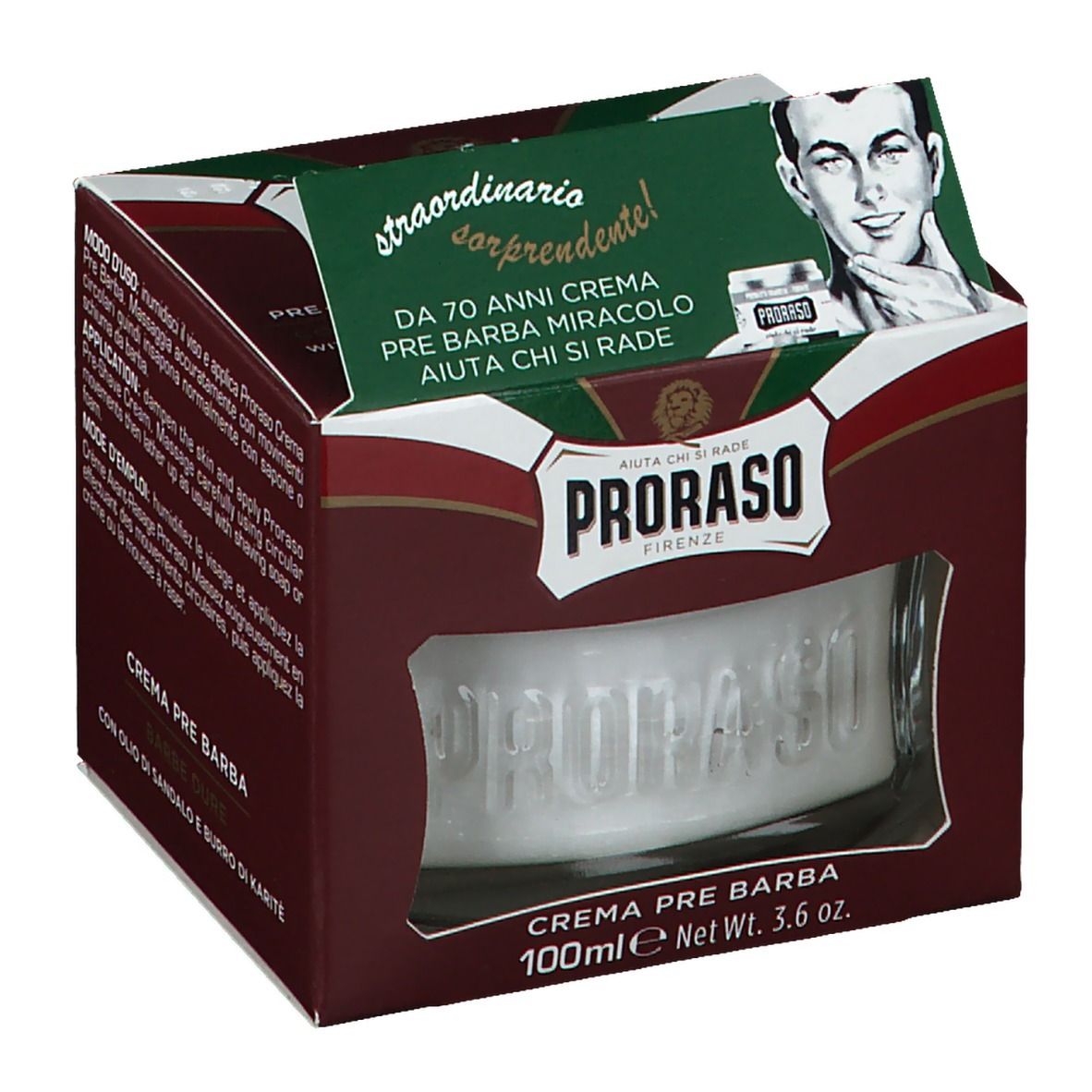 Proraso Cura per uomo Sensitive Crema pre-rasatura 100 ml