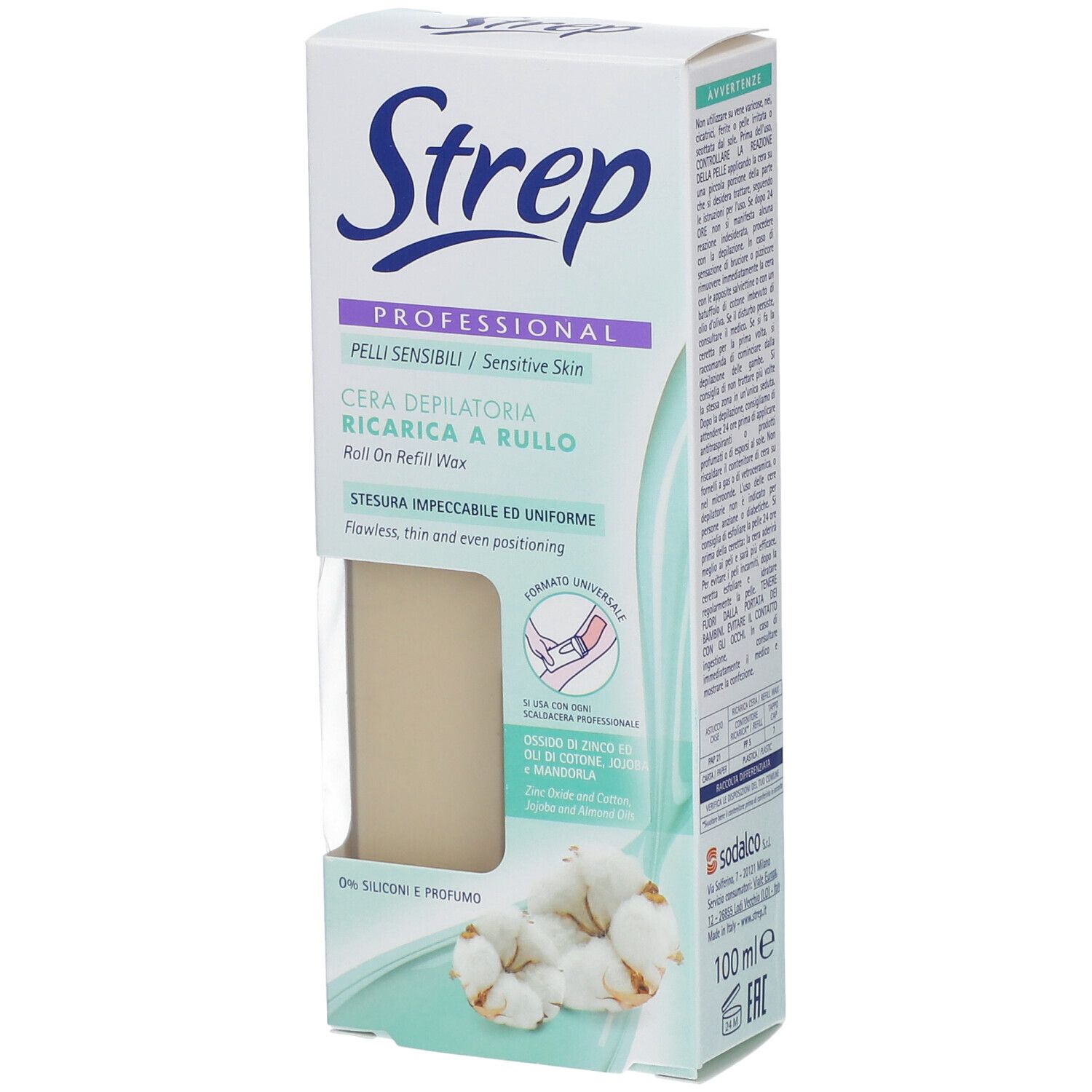 Strep Professionale Ceretta Ricarica Pelli Sensibili