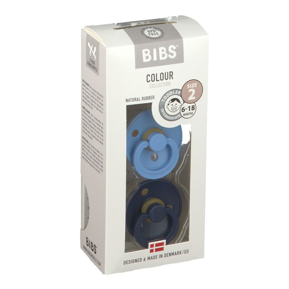 BIBS® BIBS COLOUR Sky Blue - Deep Space 6 - 18 Mesi Size 2