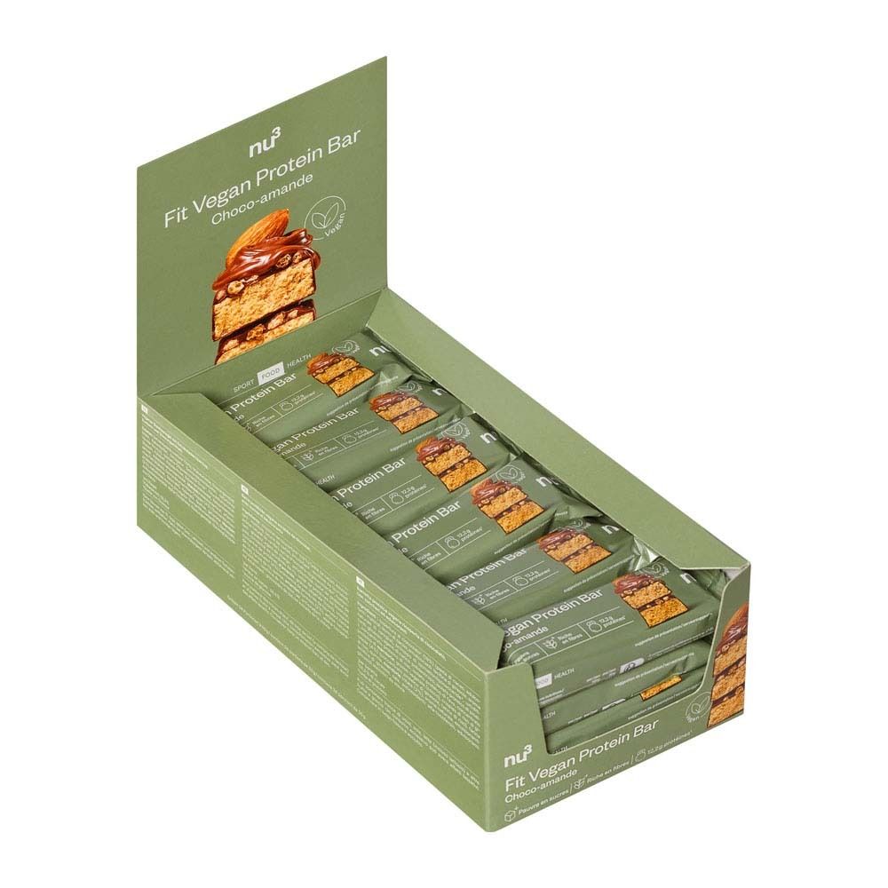 nu3 Fit vegan bar, almond choc crisp Set da 12