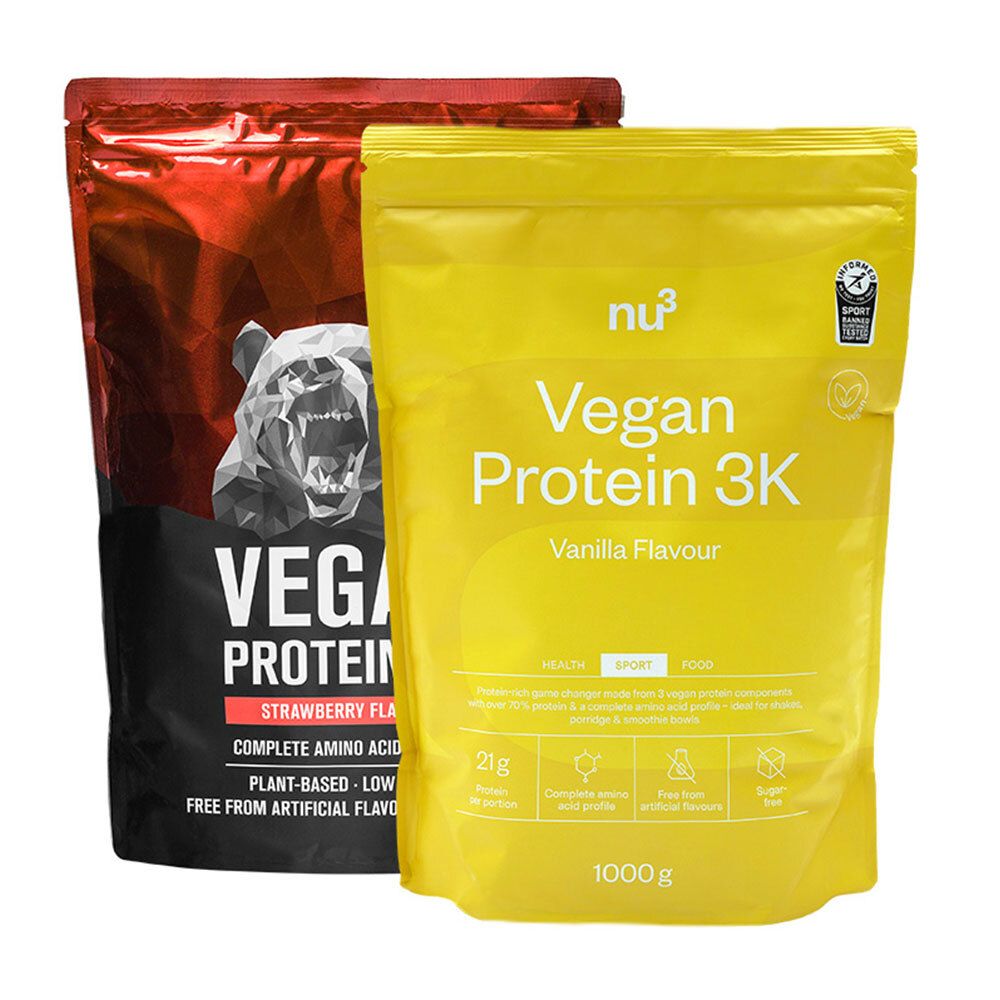nu3 Proteine Vegane 3K di prova, Vaniglia & Mirtillo