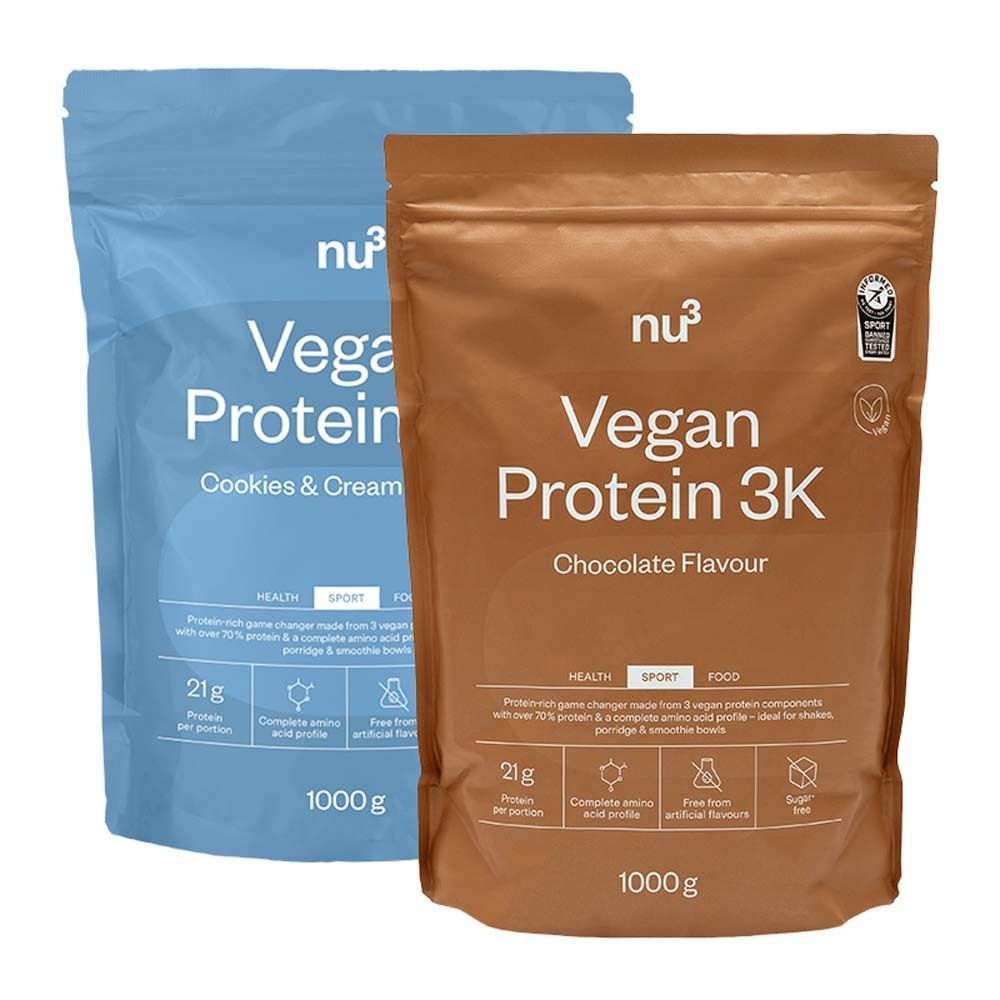 nu3 Vegan Protein 3K Cookies & Cream + Chocolate Flavor