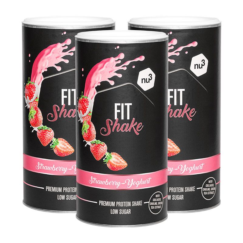 nu3 Fit Shake Fragola-Yogurt Set da 3