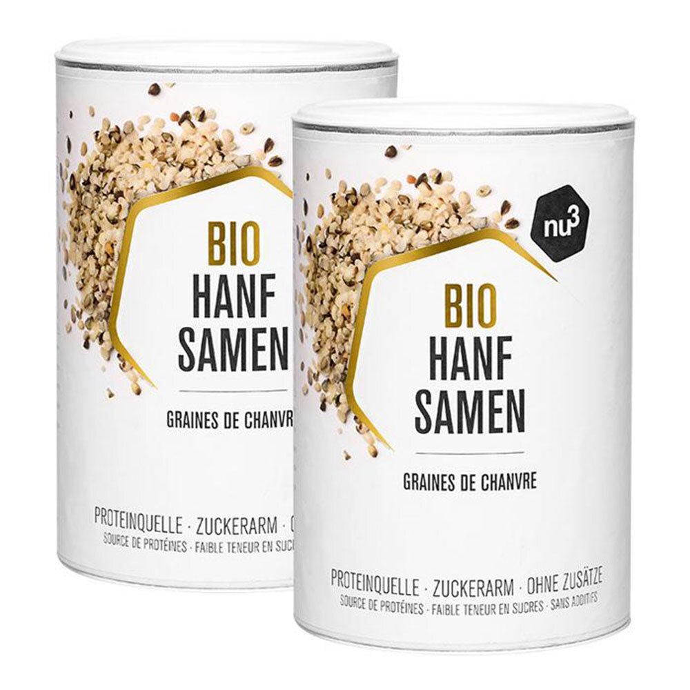 Nu3 Bio Semi di Canapa Decorticati Austriaci Set da 2