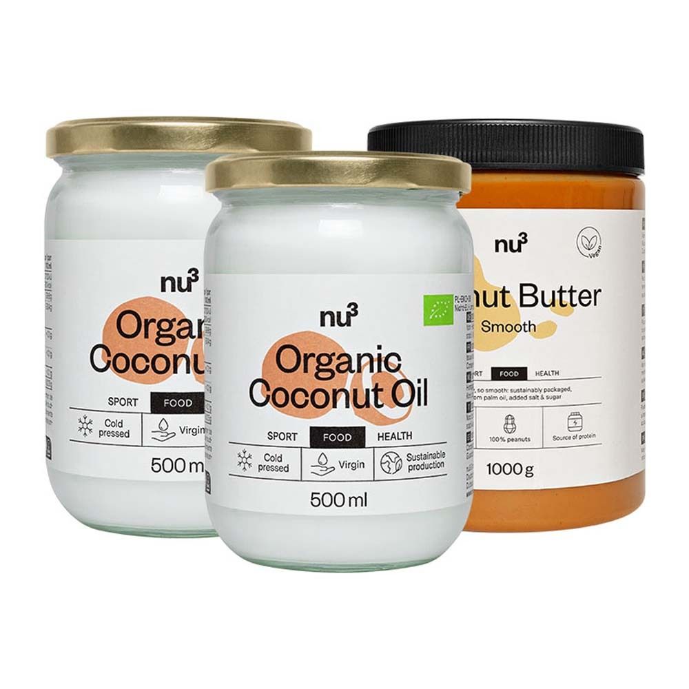 nu3 Organic Coconut Oil + nu3 Peanut Butter