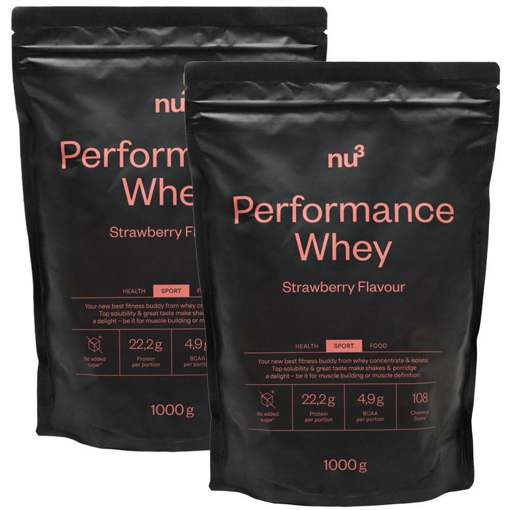 nu3 Performance Whey Fragola Set da 2