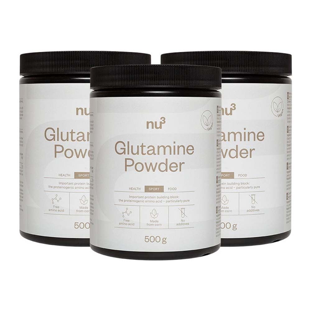 nu3 L-glutammina Polvere Set da 3