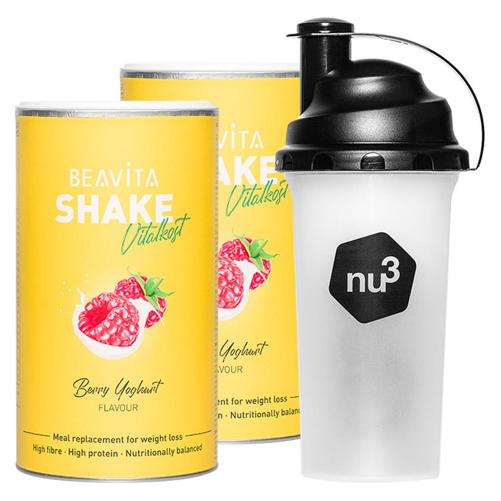 BEAVITA Vitalkost Berry Yoghurt Set da 2 + Shaker