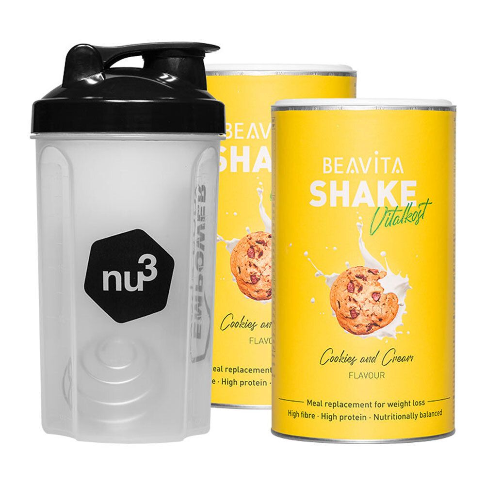 BEAVITA Vitalkost Cookies-Cream Set da 2 + Shaker
