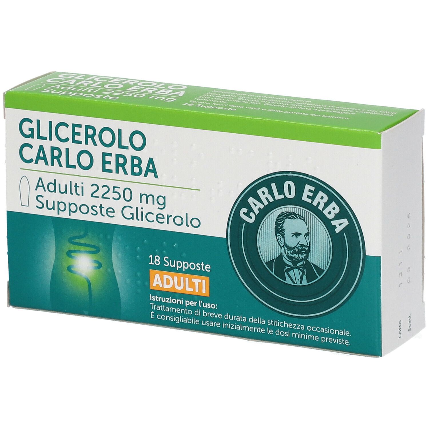 Glicerolo Carlo Erba 2250 mg Supposte Adulti