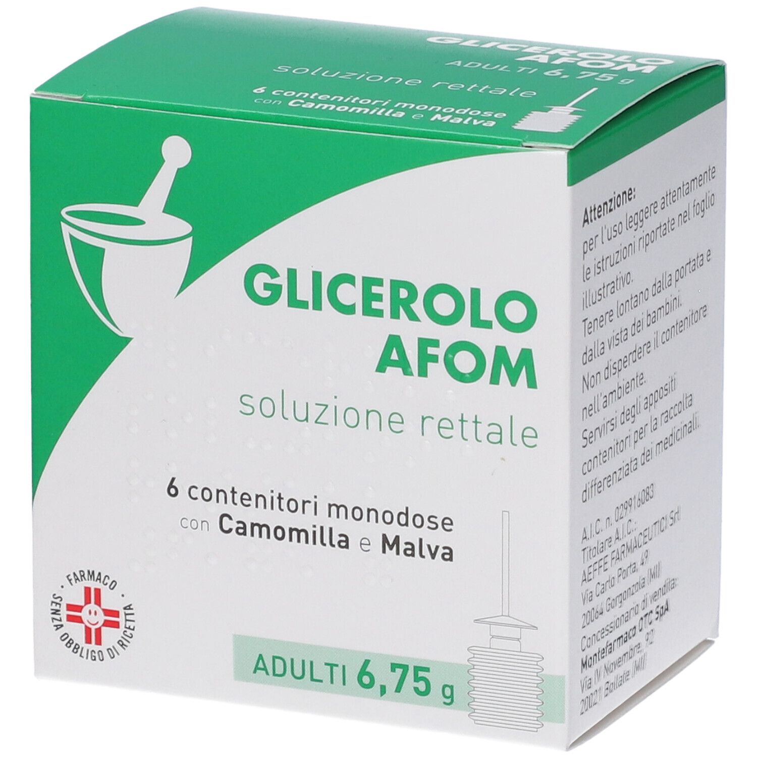 Glicerolo AFOM Adulti 6,75g Soluzione Rettale