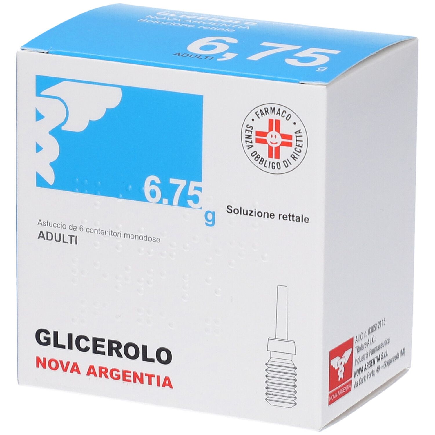 Glicerolo 6,75 Nova Argentia Soluzione Rettale Adulti