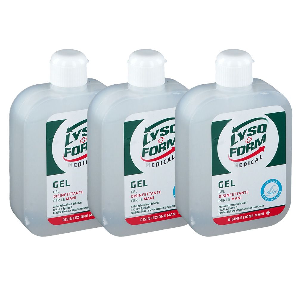 Lysoform Medical Gel Disinfettante Mani Set da 3