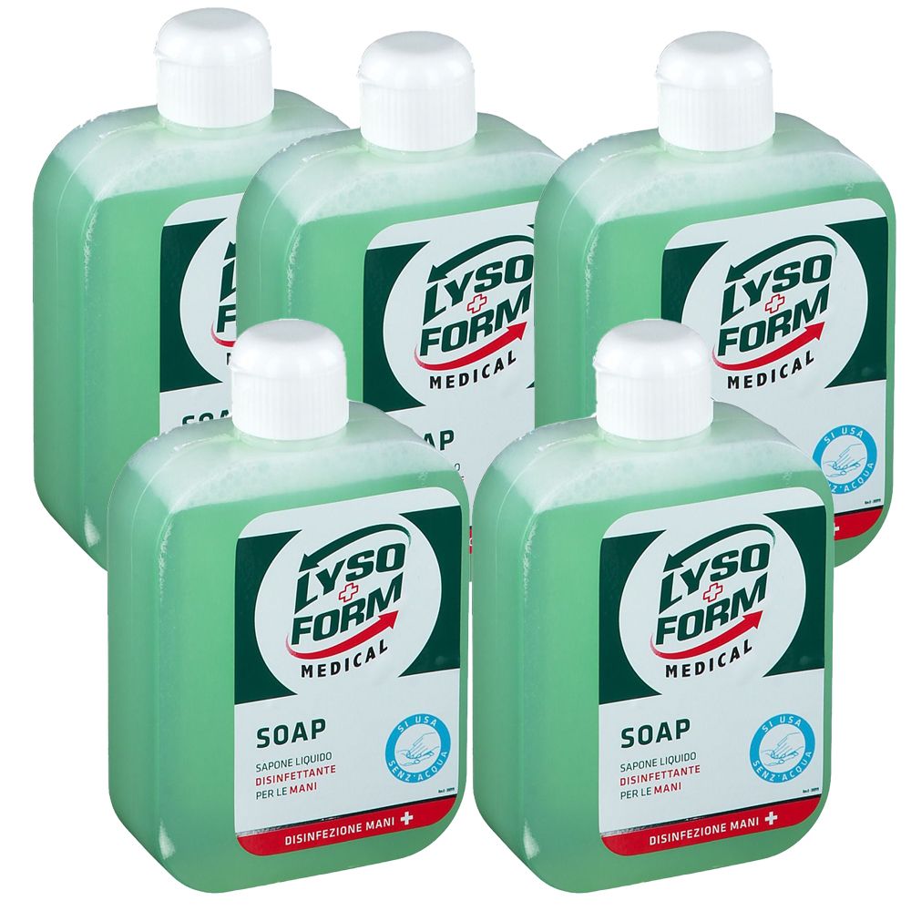 Lysoform Medical Sapone Liquido Disinfettante per le Mani Set da 5