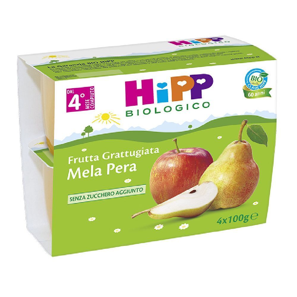 HiPP Biologico Mela Pera Frutta Grattugiata