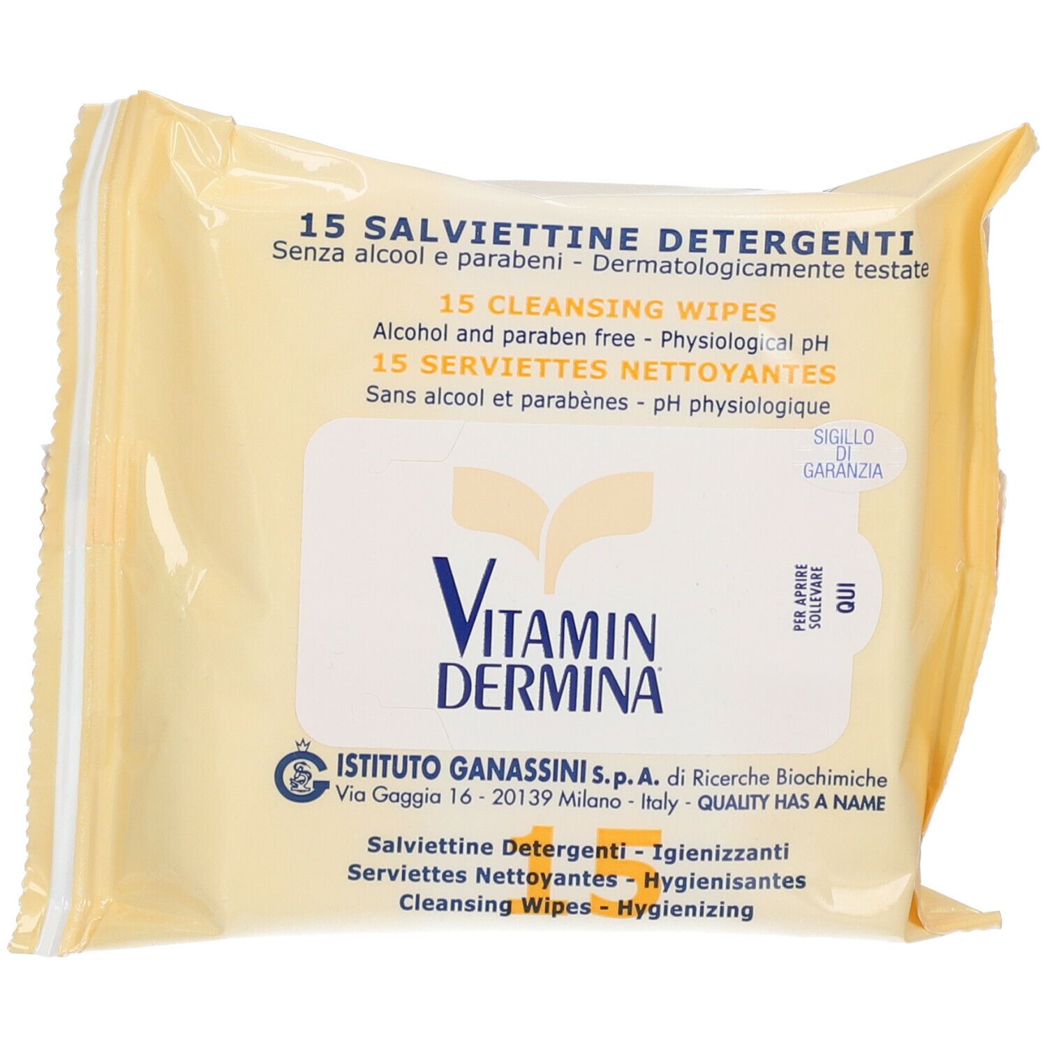 vitamin dermina 15 salviettine detergenti