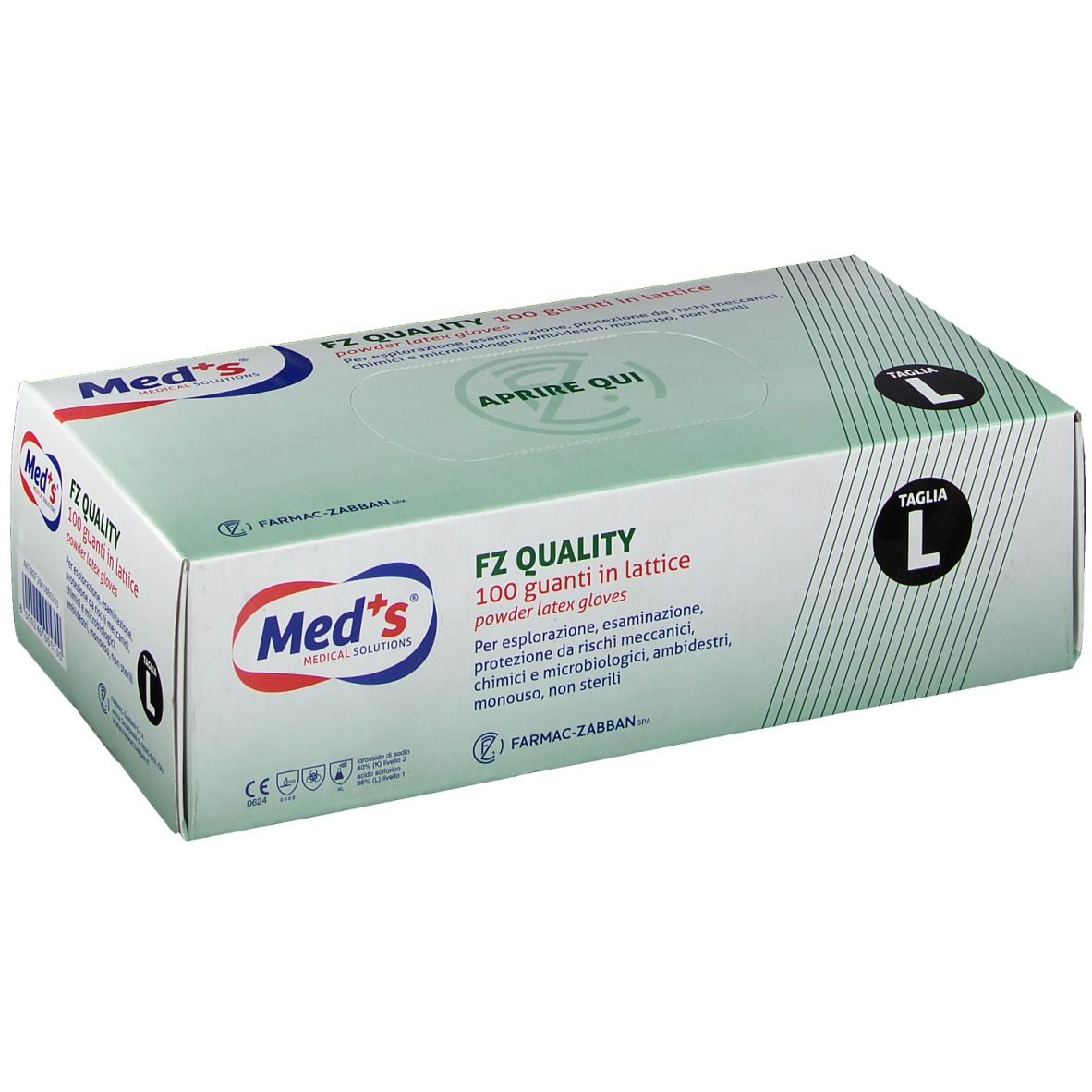 Med+S® FZ Quality 100 Guanti in Lattice