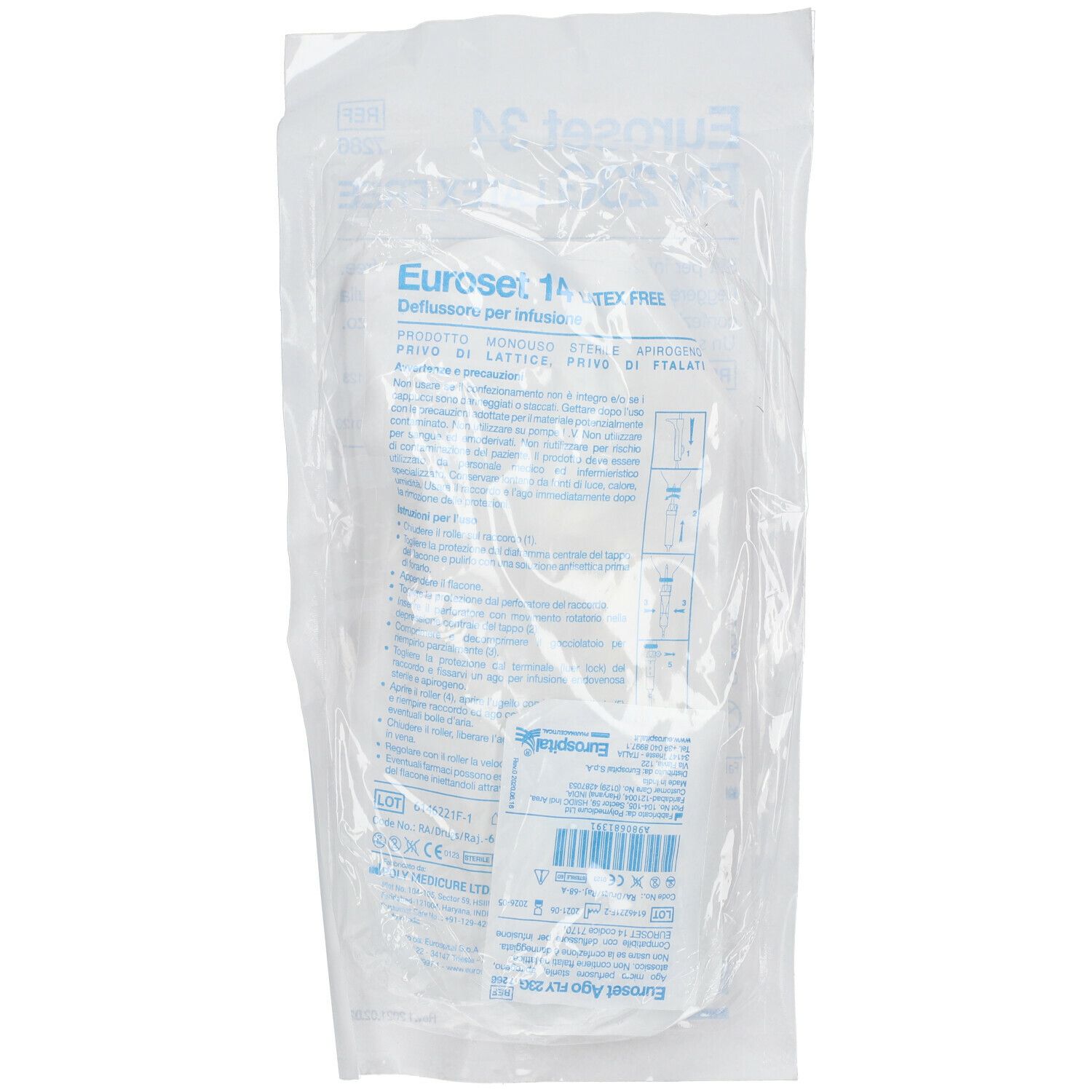 Deflussore Euroset 34 Fly con Ago a Farfalla 23G