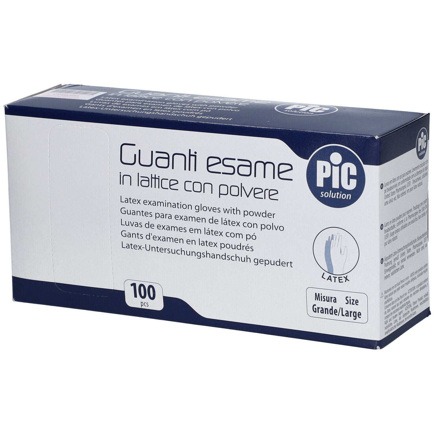 Pic Solution Guanti Esame in Lattice con Polvere