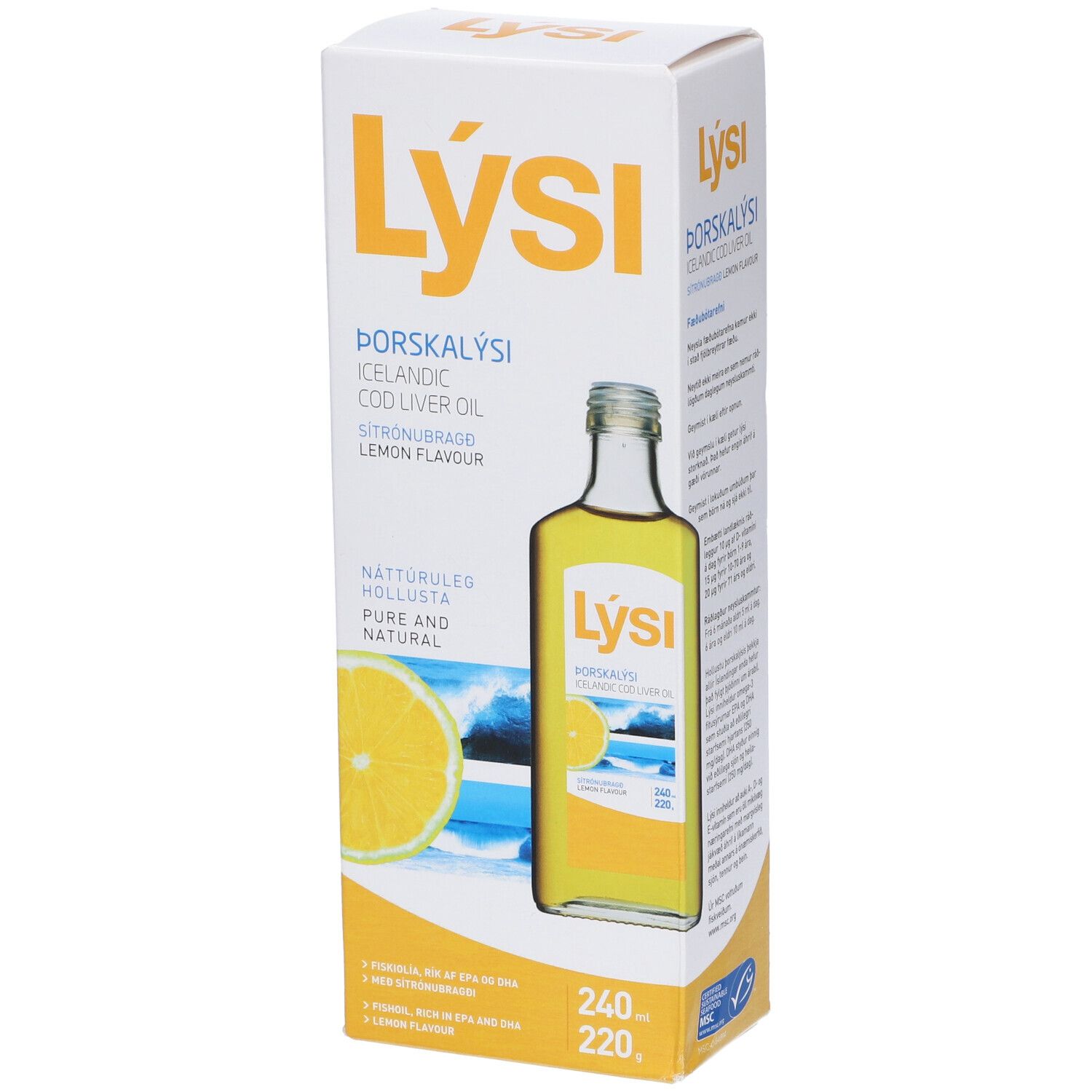 Lysi Olio di Fegato di Merluzzo Liquido Gusto Limone