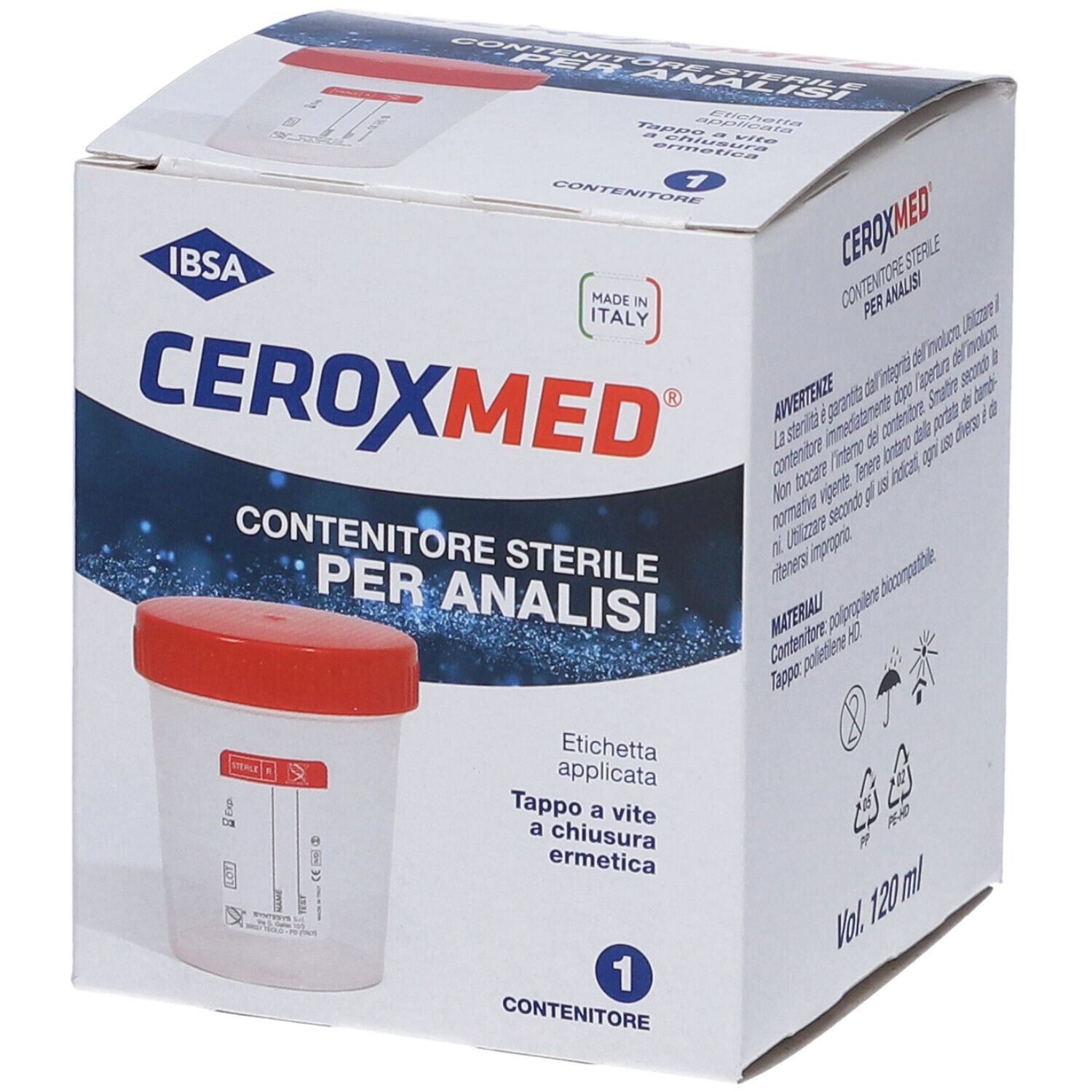 Ceroxmed® Contenitore Sterile per Analisi