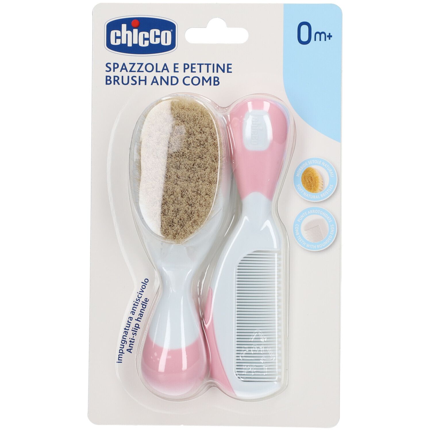 Chicco® Spazzola e Pettine Nylon 0+ Rosa