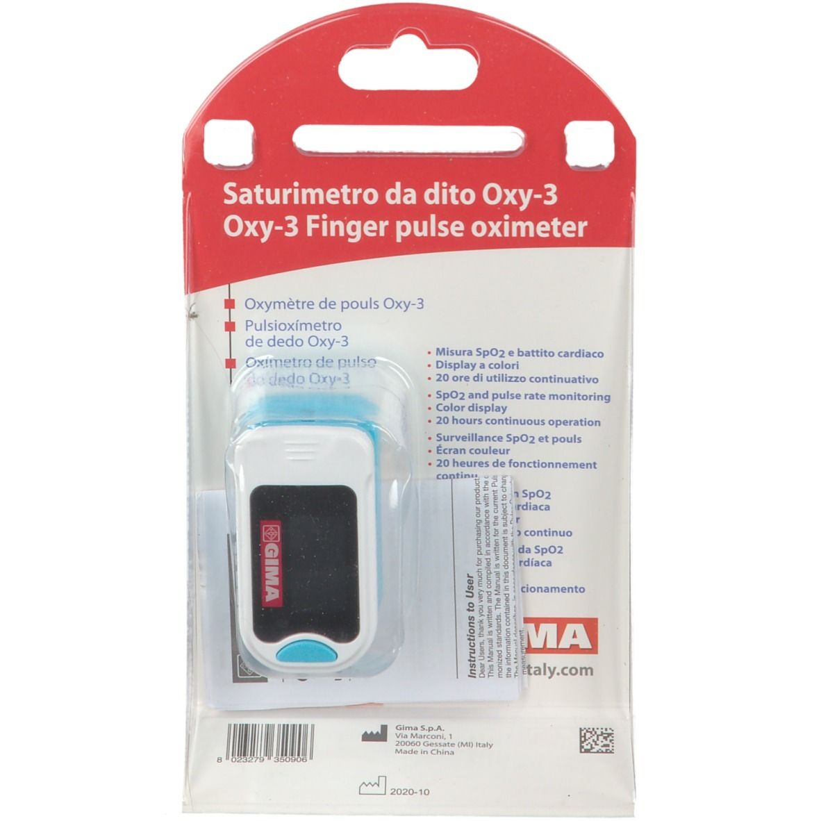 Saturimetro da Dito OXY-3