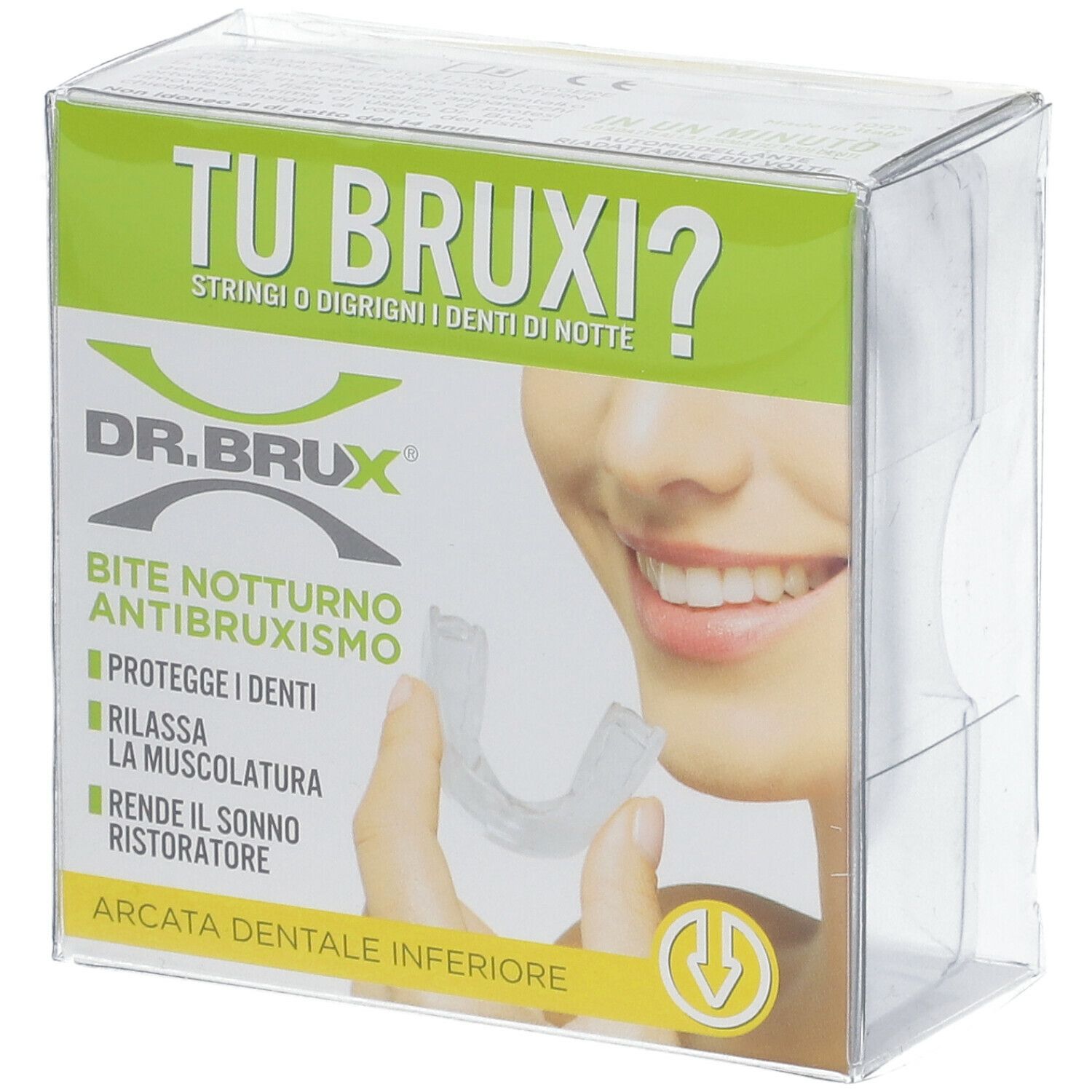 DR. BRUX® Bite Notturno Antibruxismo Arcata Dentale Inferiore 