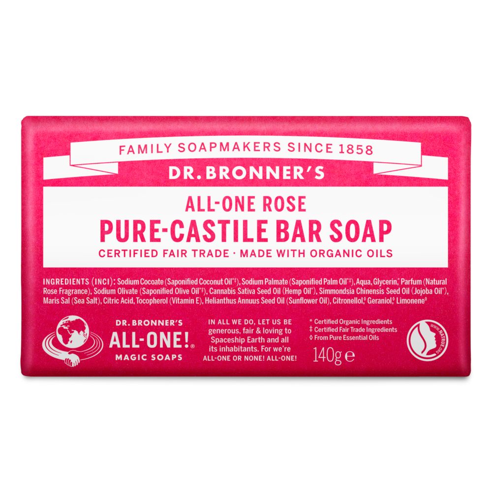 Dr. Bronner's Puro Sapone Solido Bio Rose