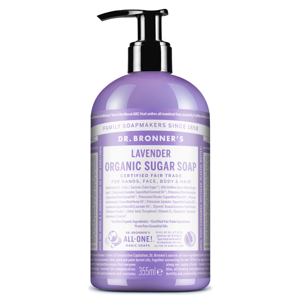 Dr. Bronner's Sapone di Zucchero Bio Lavanda