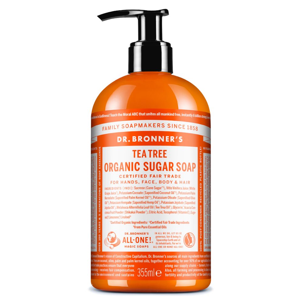 Dr. Bronner's Sapone di Zucchero Bio Tea Tree