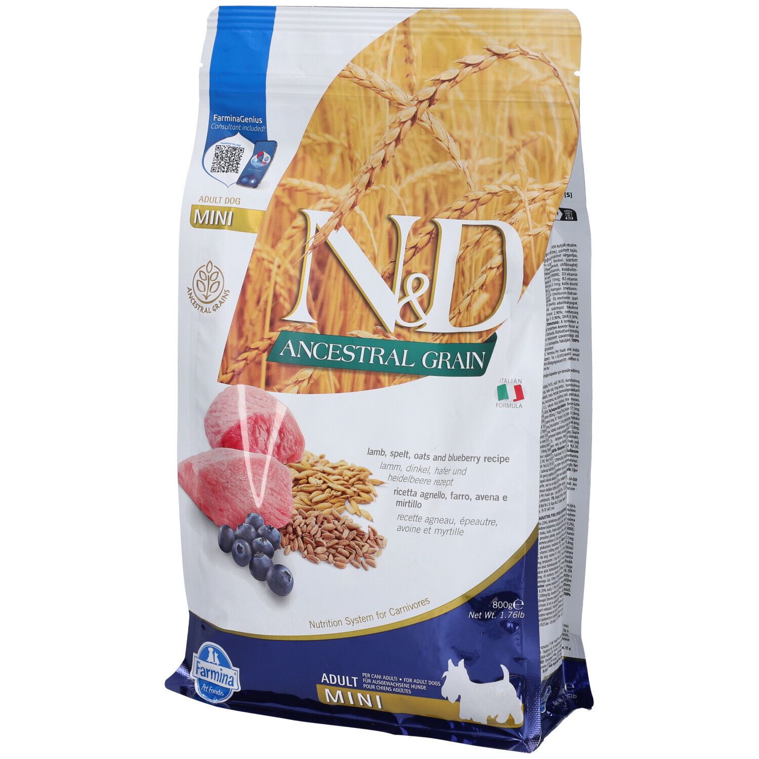 Farmina® N&D Ancestral Grain Lamb & Blueberry Adult Mini