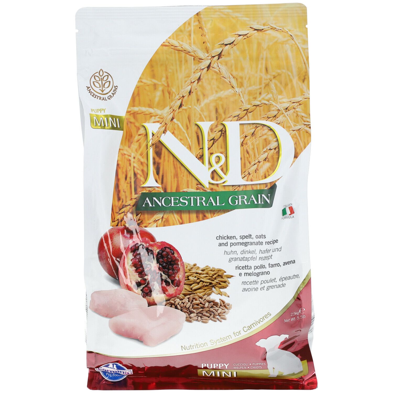 Farmina® N&D Ancestral Grain Chicken & Pomegranate Puppy Mini