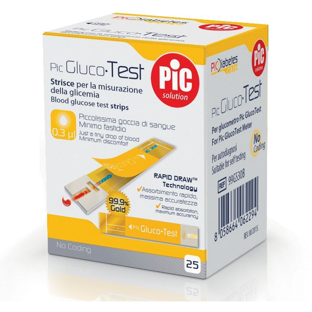 Pic Solution 25 Misura Strisce Glucotest