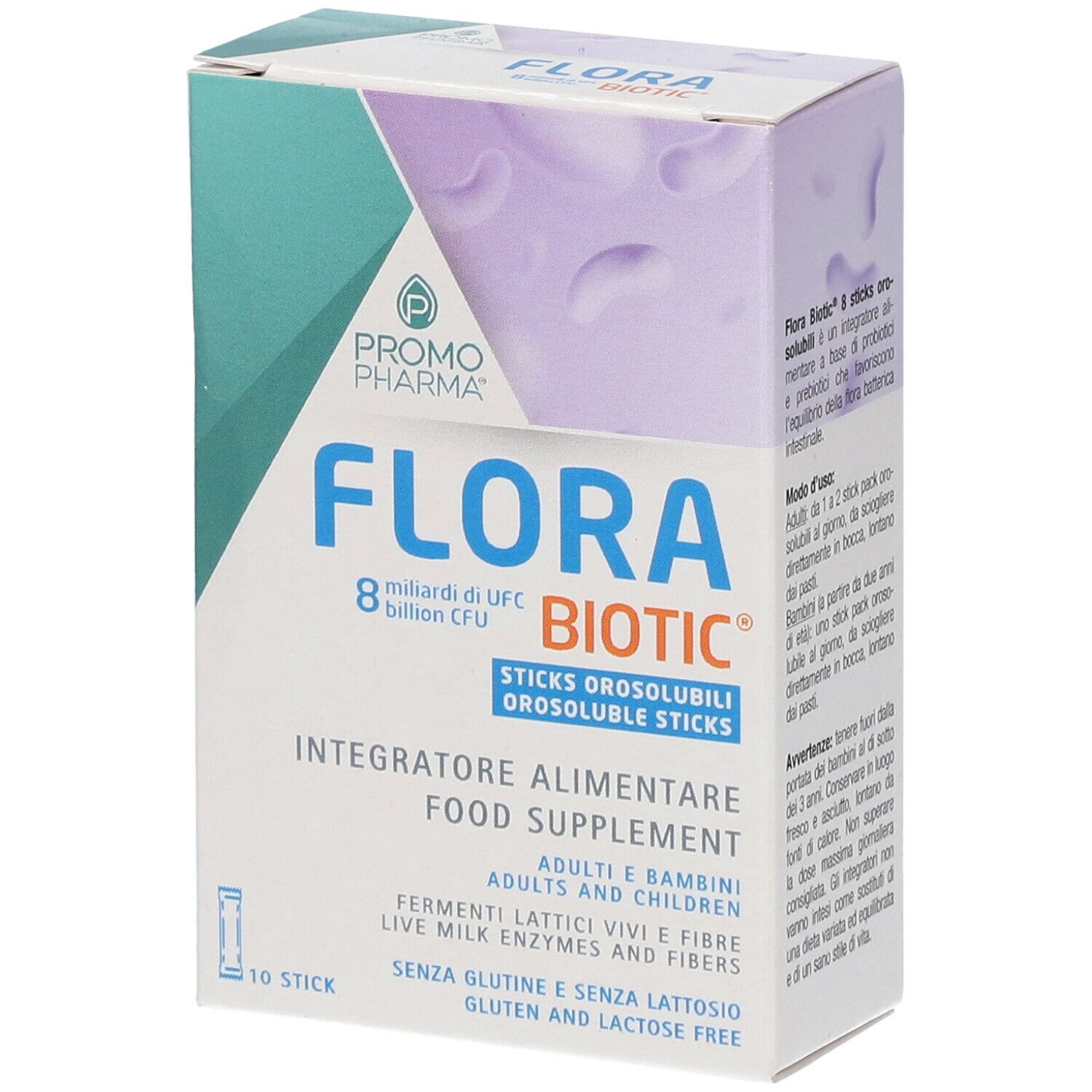 PromoPharma® Flora Biotic® 8 stick ororosolubili