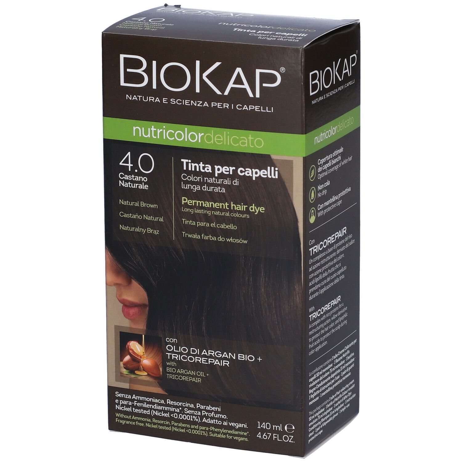 BIOS LINE BioKap® Nutricolor Tinta Delicato 4.0 Castano Naturale 