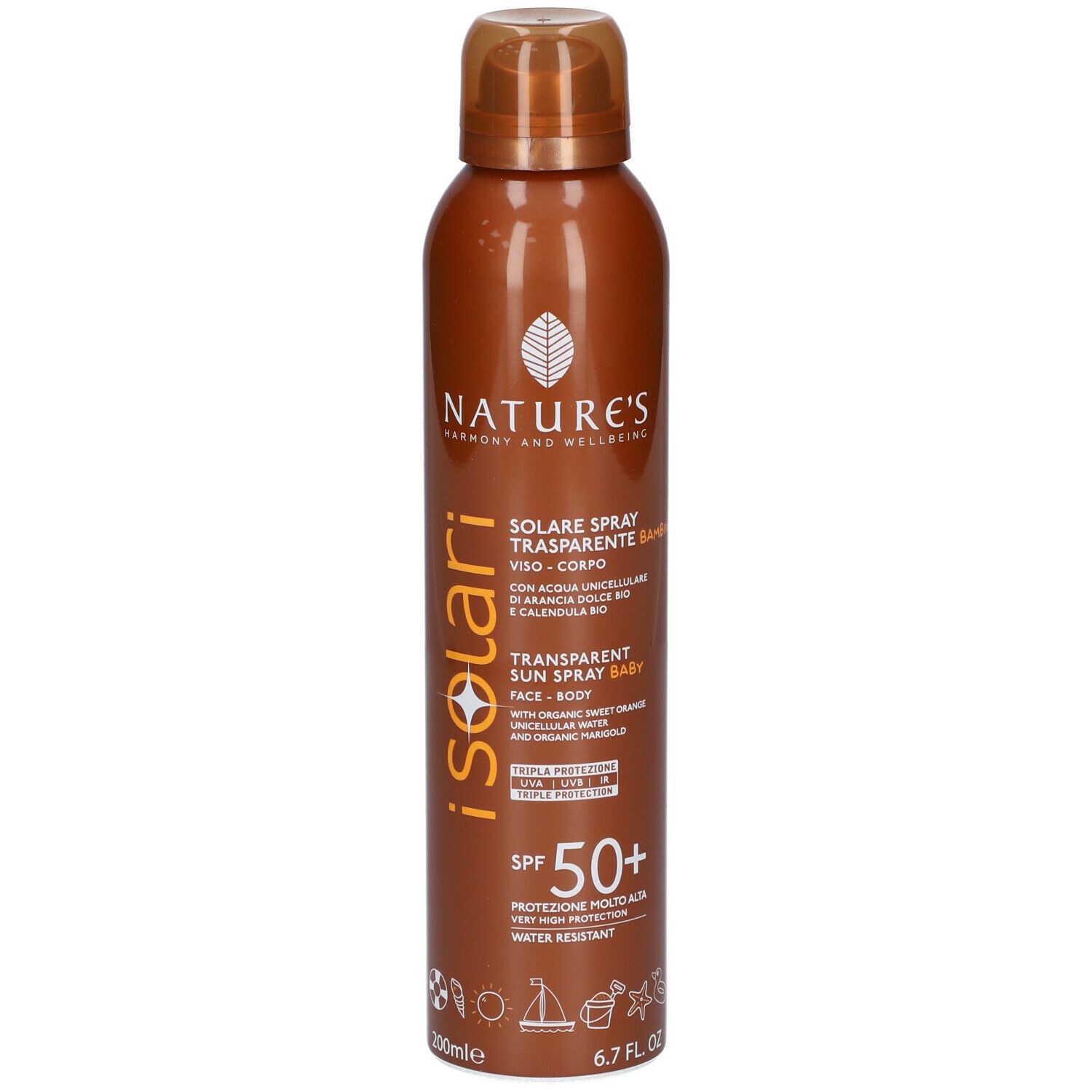 NATURE'S iSolari  Solare Spray Trasparente Bambini SPF 50+