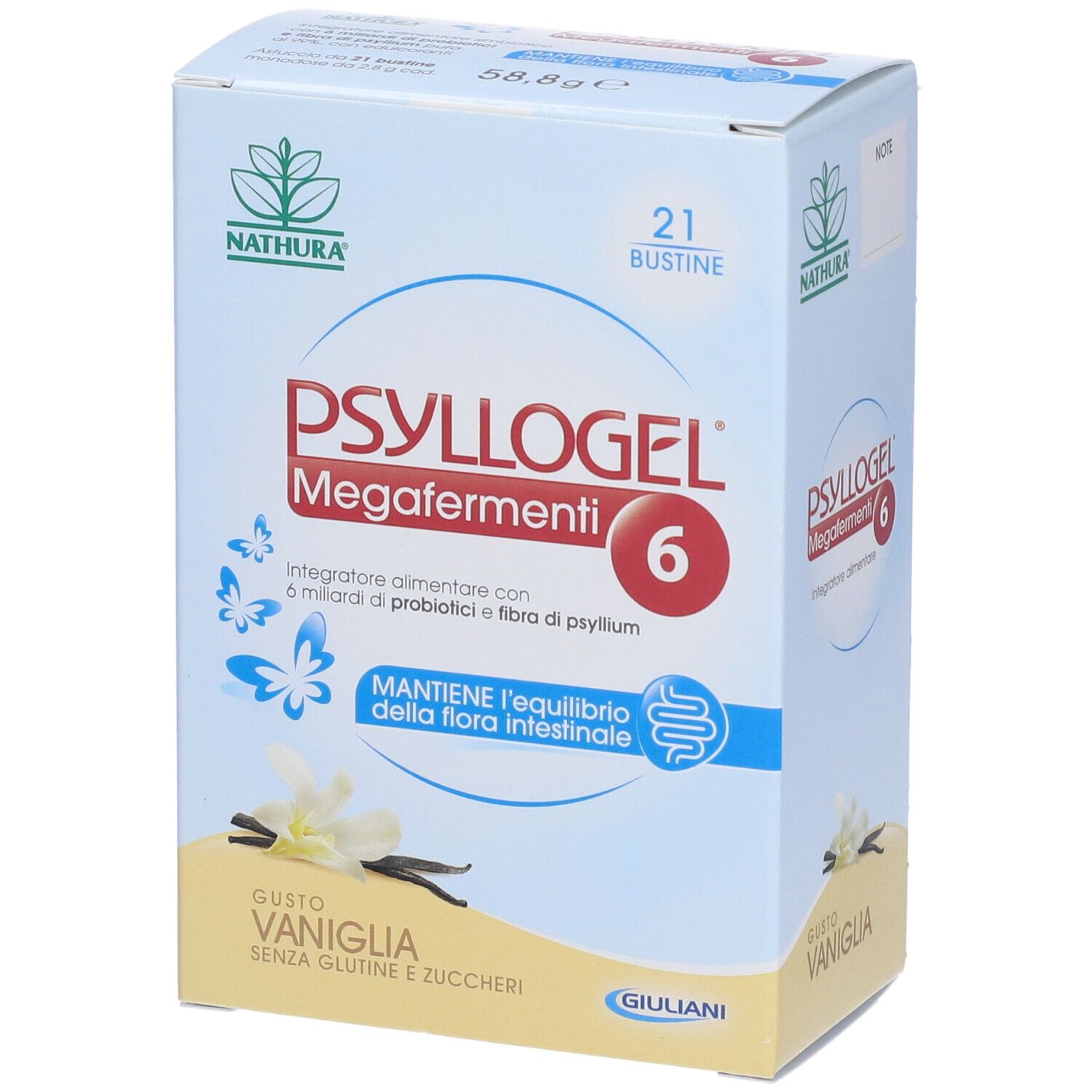 NATHURA PSYLLOGEL® Megafermenti 6 Gusto Vaniglia