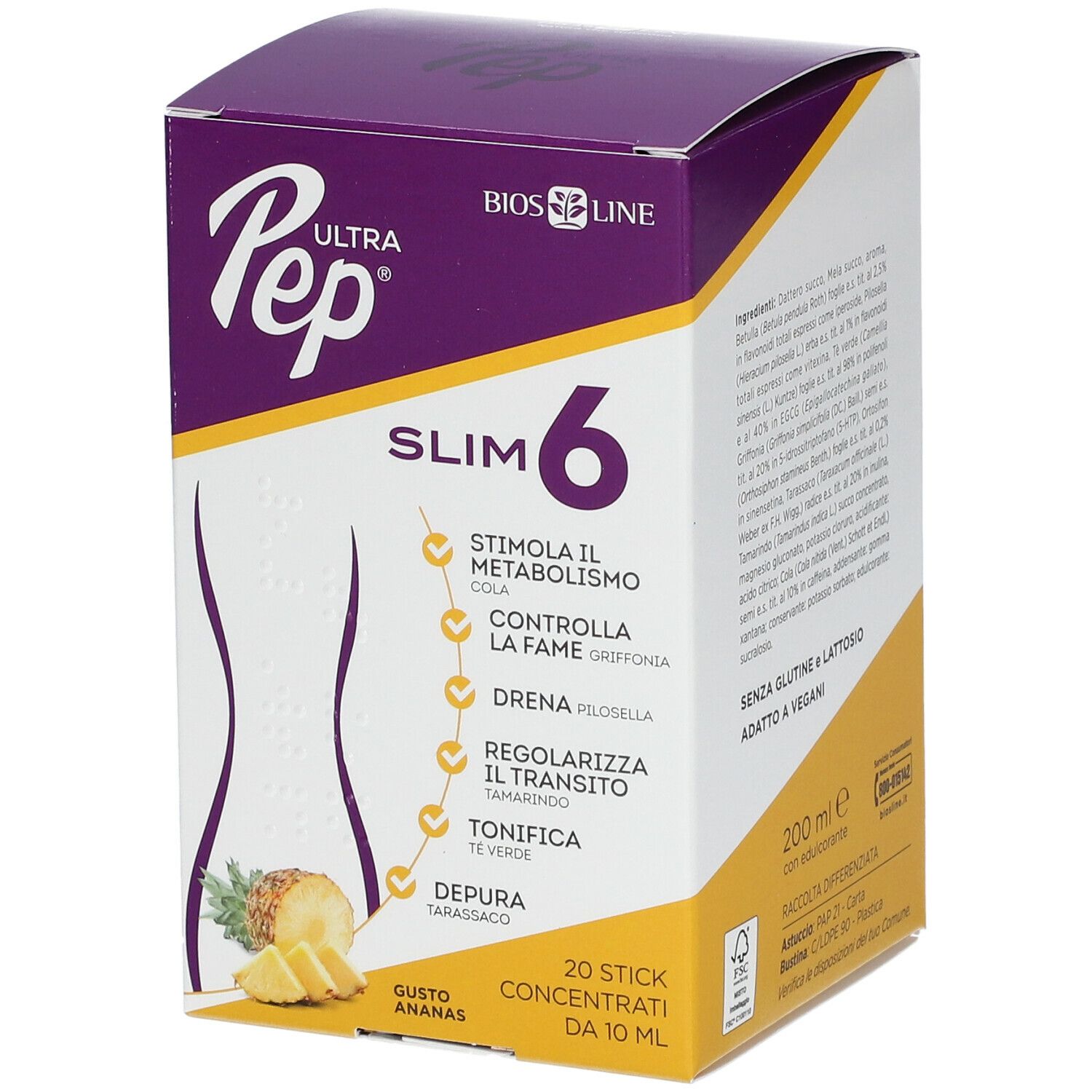 BIOS LINE UltraPep® Slim 6 Gusto Ananas