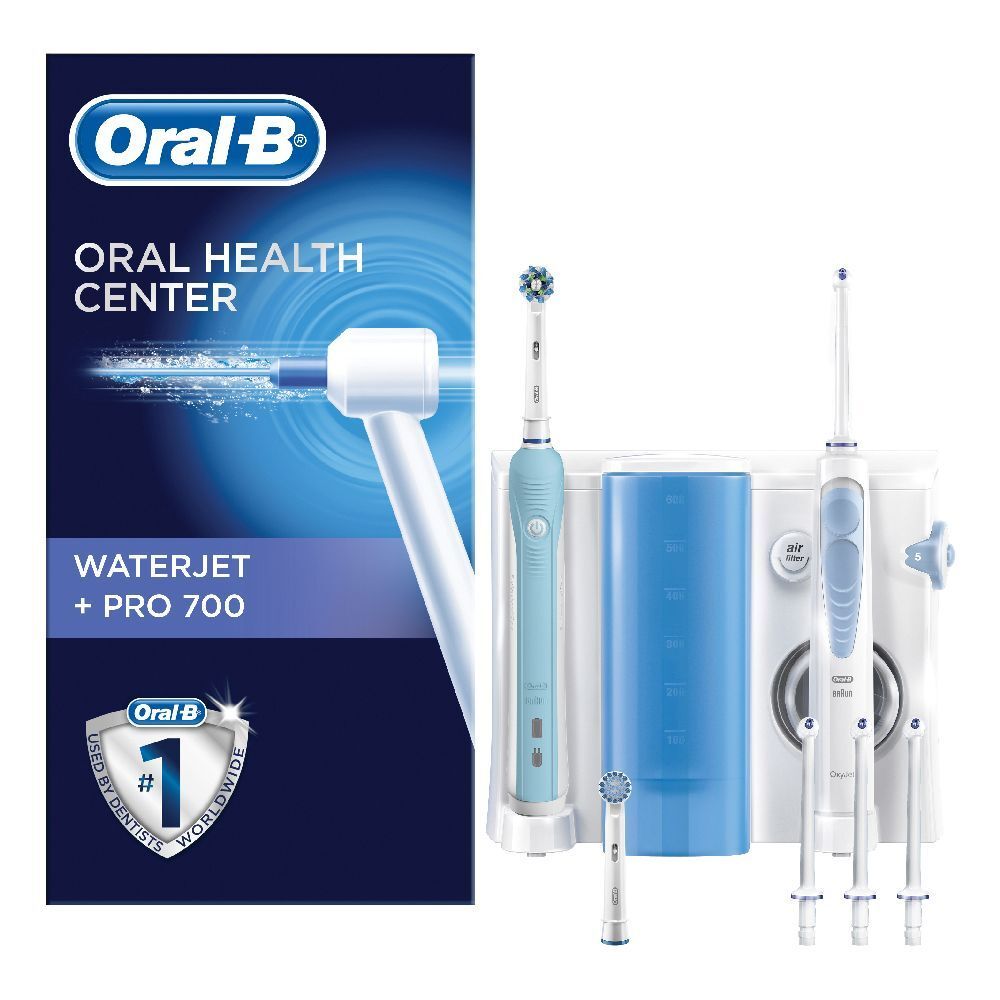 Oral-B Sistema Pulente Idropulsore Waterjet + Spazzolino Elettrico Ricaricabile PRO 700