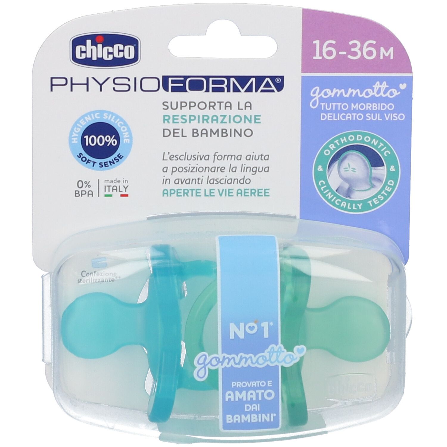 Chicco PhysioForma® Gommotto 16-36m Bambino 2 Pezzi