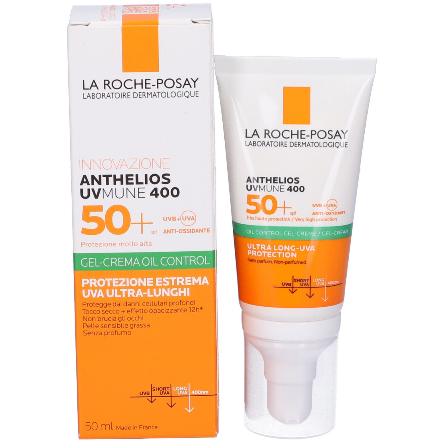 La RochePosay Anthelios Gel Crema Solare Viso tocco secco Antilucidità
