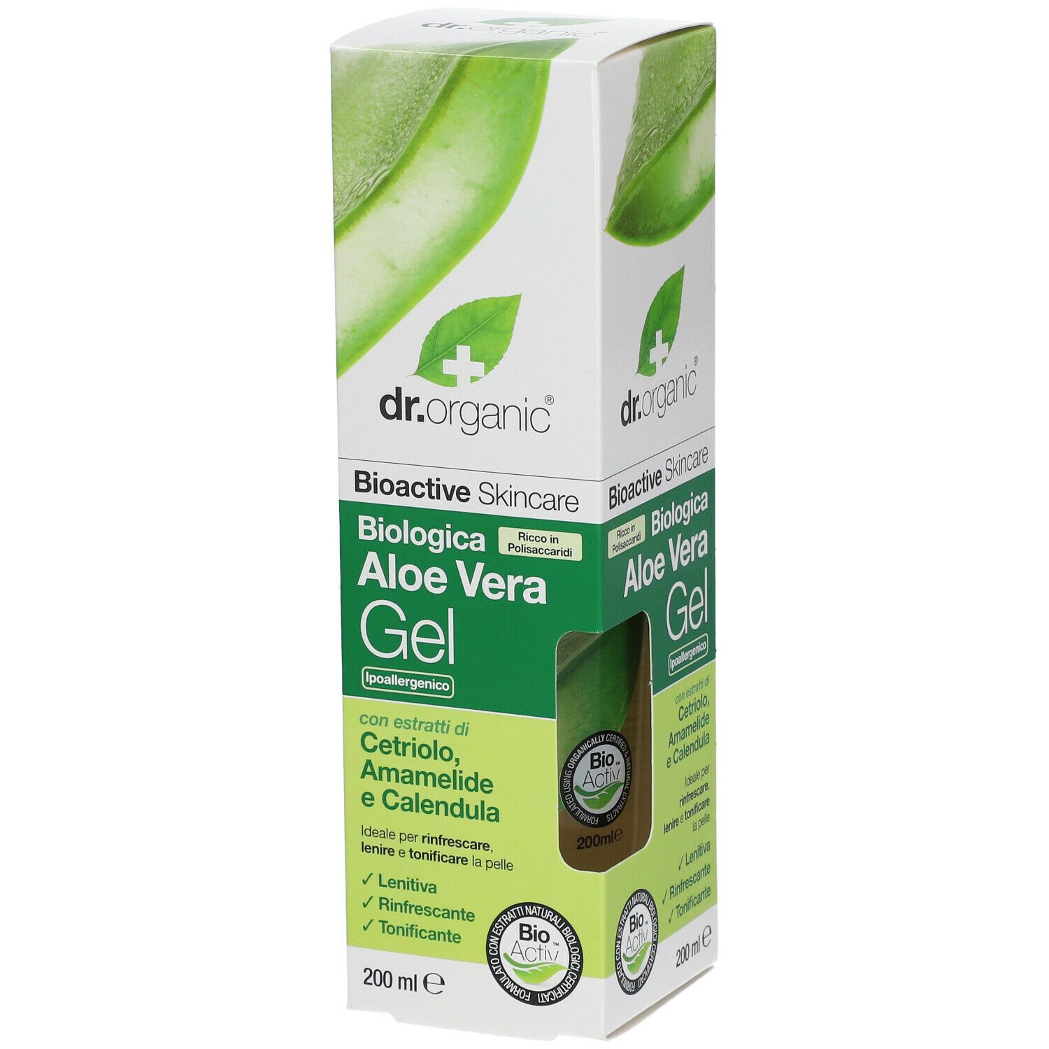 Dr. Organic® Aloe Vera Gel con Cetriolo, Amamelide e Calendula