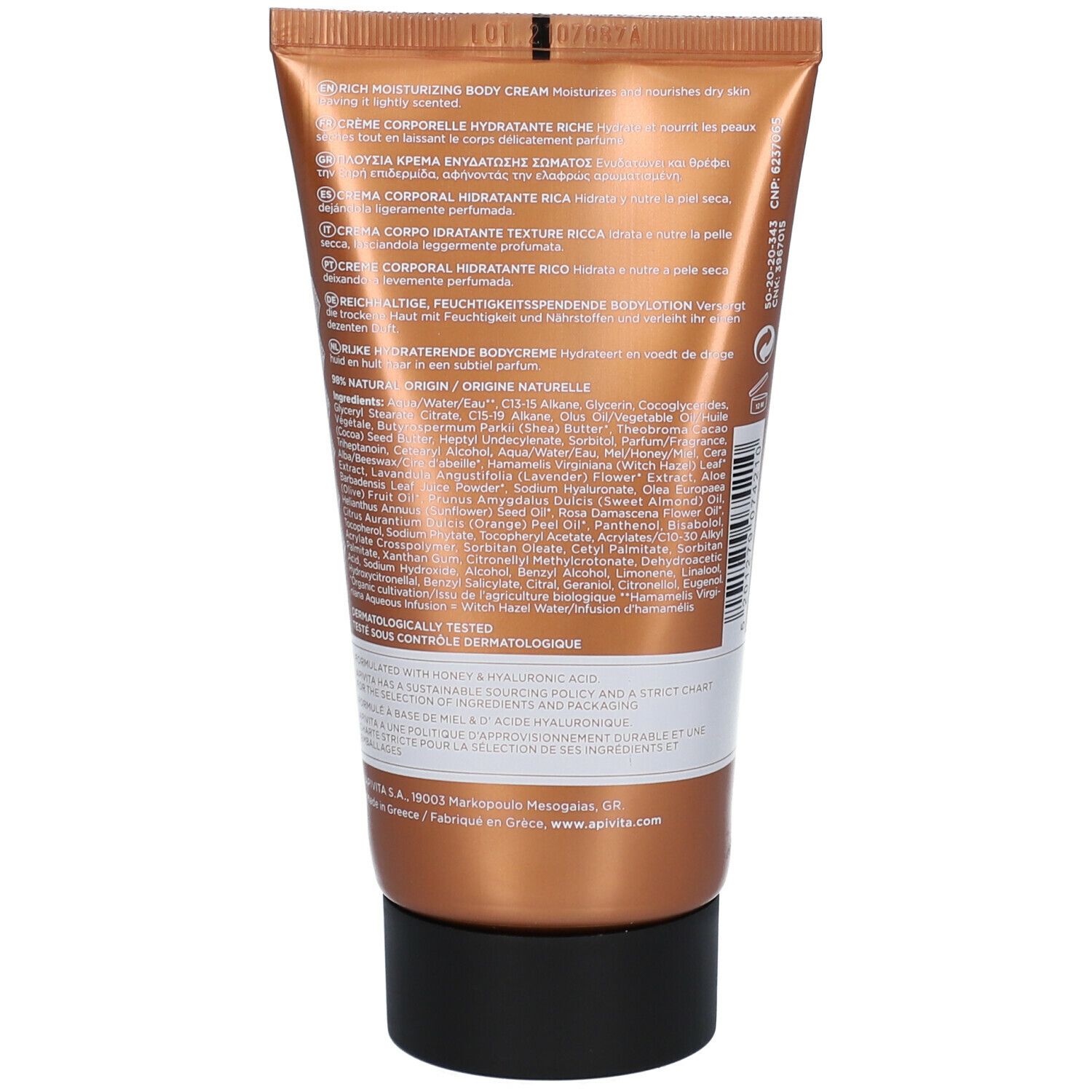 APIVITA ROYAL HONEY Crema Corpo Ricca Idratante