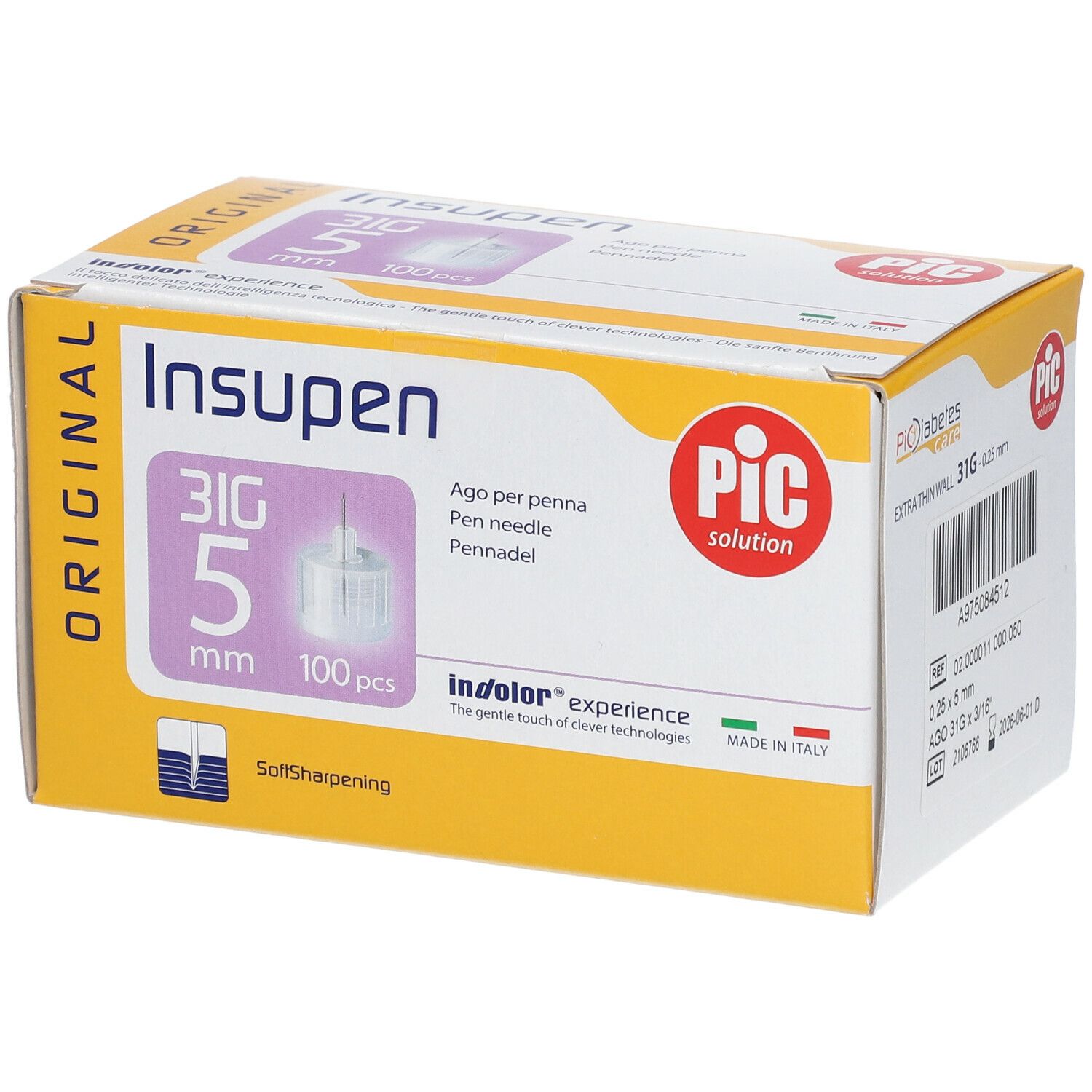 Pic Insupen Original Ago Per Penna 31G 5 mm