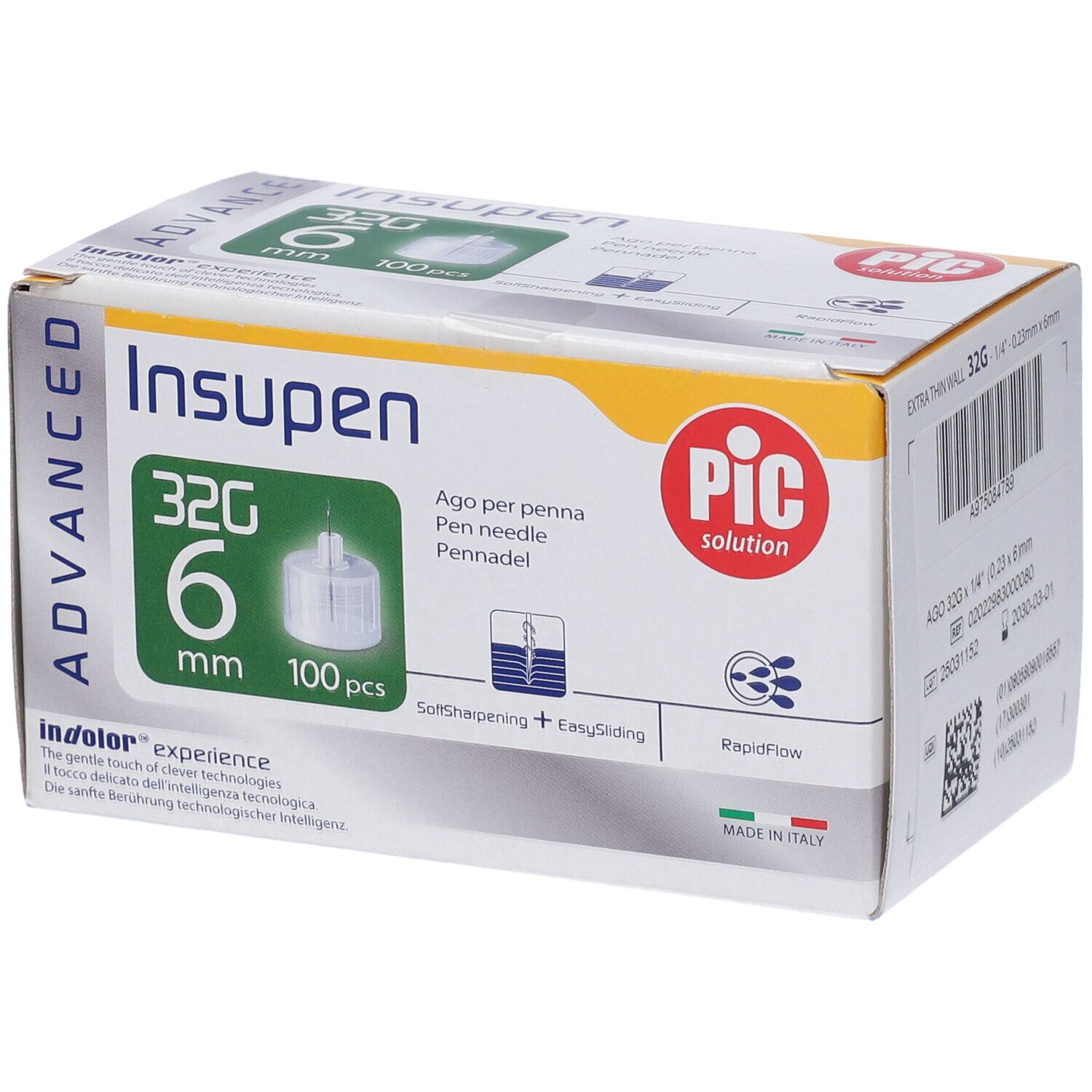 Pic Insupen Advance Ago per Penna 32G 6 mm